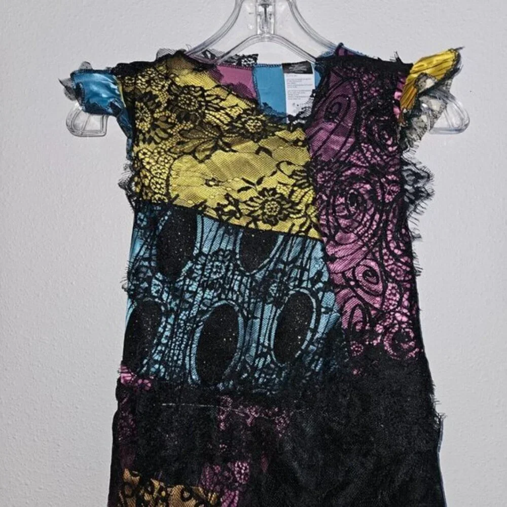 Disney Sally Dress Nightmare Before Christmas Halloween Costume Girls Medium 7-8 - Picture 2 of 10